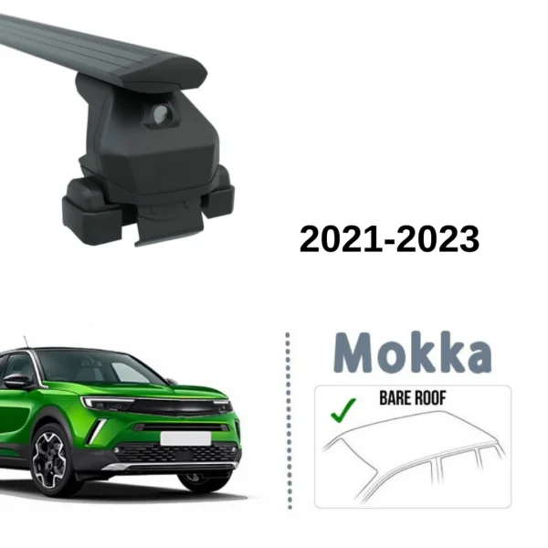 Opel Mokka Ara Atkı Tavan Taşıma Barı Model 2021. Sabitleme Yöntemi: Arabanın Kapı Eşiklerinden kurulum yapılır. Port Bagaj Ara Atkı - Oluksuz Ara Atkı.