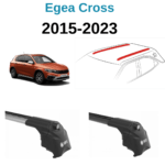 Turtle Ara Atkı Fiat Egea Cross Port Bagaj Ara Atkı Aparatı 2015-2023 Hırsızlığa karşı kilitli. Çizilmeye karşı dayanıklı kaplama ve kauçuk koruma ayakları