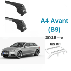 Audi Ara Atkı Montajı A4 Avant (B9) (Kilitli Ara Atkı, Port Bagaj Ara Atkı Aparatı , Port Bagaj Ara Atkı Tavan barı, Tavan ara atkı) kauçuk koruma ayakları.