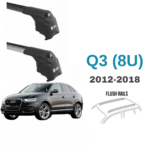 Audi Ara Atkı Montajı Q3 (8U) Suv (Kilitli Ara Atkı, Port Bagaj Ara Atkı Aparatı , Ara Atkı Tavan barı, Tavan ara atkı) Çizilmeye karşı kauçuk koruma ayakları