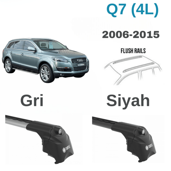 Audi Ara Atkı Q7 (4L) Suv. (Kilitli Ara Atkı, Port Bagaj Ara Atkı Aparatı , Ara Atkı Tavan barı, Tavan ara atkı) Ara atkı montajı için