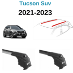 Hyundai Tucson Suv Port Bagaj Ara Atkı Aparatı. Hırsızlığa karşı kilitli. Çizilmeye karşı dayanıklı kaplama ve kauçuk koruma ayakları