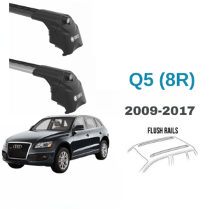 Audi Ara Atkı Q5 (8R) Suv Set. (Kilitli Ara Atkı, Port Bagaj Ara Atkı Aparatı , Ara Atkı Tavan barı, Tavan ara atkı) Ara atkı montajı kolay.