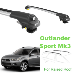 Turtle Air1 Mitsubishi Outlander Sport Mk3 Ara Atkı Set 2010-2022  (turtle ara atkı, kilitli ara atkı aparatı, port bagaj ara atkı montajı, tavan ara atkı, ara atkı tavan barı, port bagaj çıtası olarak da geçer)