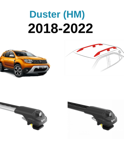 Turtle Ara Atkı Air1 Dacia Duster (HM) Port Bagaj Ara Atkı Aparatı Set 2018-2022. Kilitli Ara Atkı