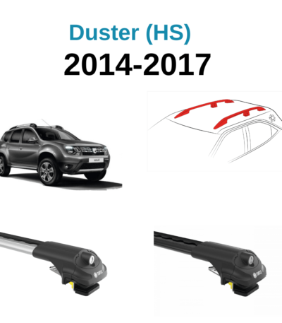 Turtle Ara Atkı Air1 - Dacia Duster (HS) Port Bagaj Ara Atkı Aparatı Atkı Set 2014-2017. Çizilmeye karşı dayanıklı kaplama ve kauçuk koruma ayakları