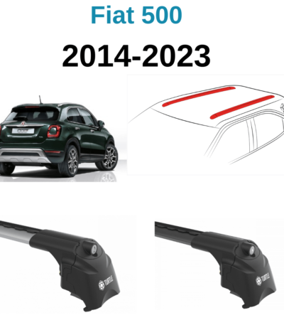 Turtle Ara Atkı Fiat 500 Port Bagaj Ara Atkı Aparatı 2015-2023 Hırsızlığa karşı kilitli. Çizilmeye karşı dayanıklı kaplama ve kauçuk koruma ayakları