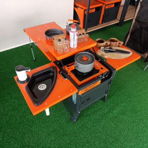 LicCampBox Mini Masalı Set - Doğa Severler İçin Yer Kaplamayan Portatif Katlanır Kamp Mutfağı Seti