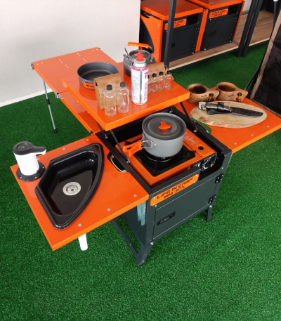 LicCampBox Mini Masalı Set - Doğa Severler İçin Yer Kaplamayan Portatif Katlanır Kamp Mutfağı Seti