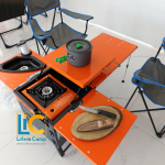 LicCampBox Mini Masalı Set - Doğa Severler İçin Yer Kaplamayan Portatif Katlanır Kamp Mutfağı Seti